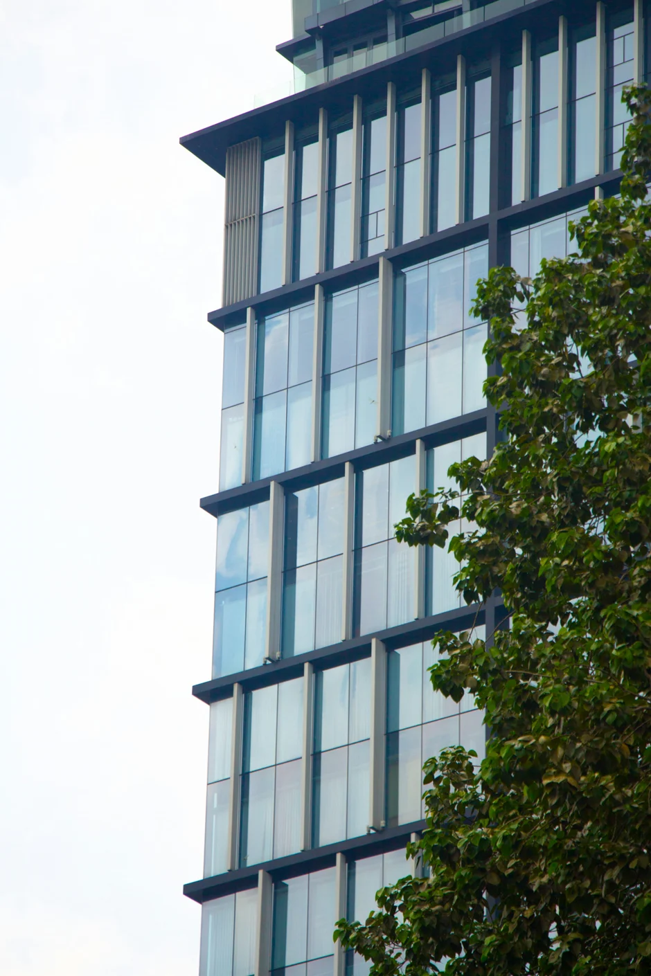 Modern glass office building financed by Unite FS